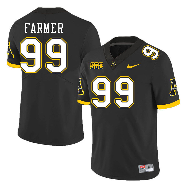 Appalachian State Mountaineers #99 Bucci Farmer College Football Jerseys Stitched-Black